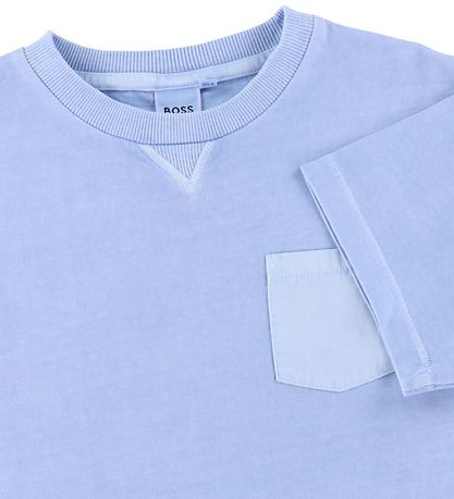 BOSS T-shirt - Lus blå m. Ficka
