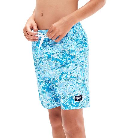Speedo Badshorts - Tryckt - Blå