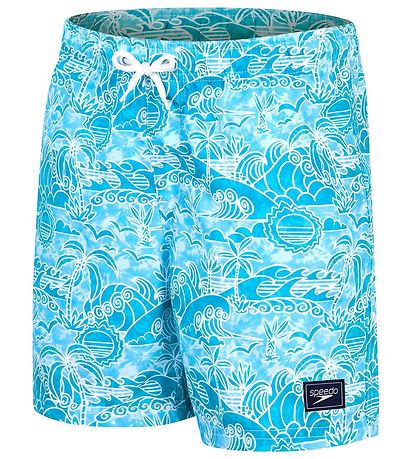 Speedo Badshorts - Tryckt - Blå