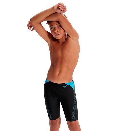 Speedo Swim Trunks Hyper Boom Splice Jammer Black Blue KW ES