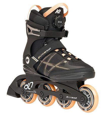 K2 Rollerskates - Alexia 80 Boa - Black/Orange - Inline