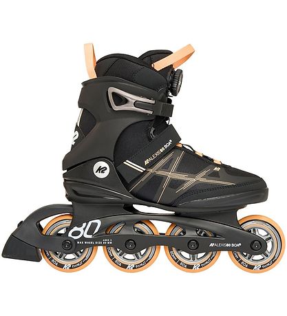 K2 Rollerskates - Alexia 80 Boa - Black/Orange - Inline
