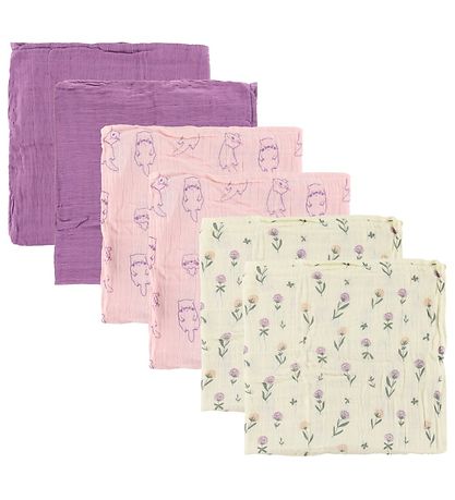 Pippi Muslinfiltar - 6-pack - 65x65 cm - Orkid