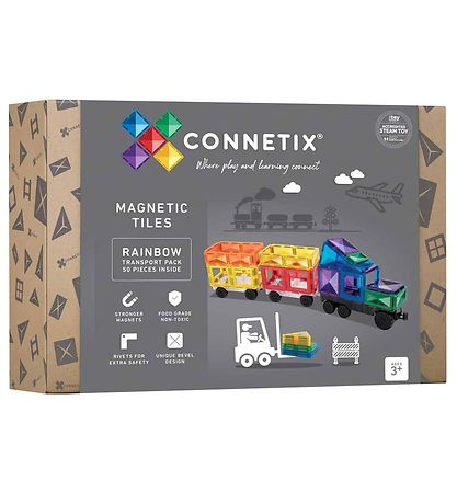Connetix Segulsett - Ferðamáti - 50 Partar - Rainbow