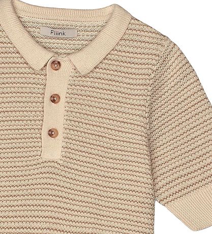 Fliink Polo - Stickad - Tillly - Sandshell
