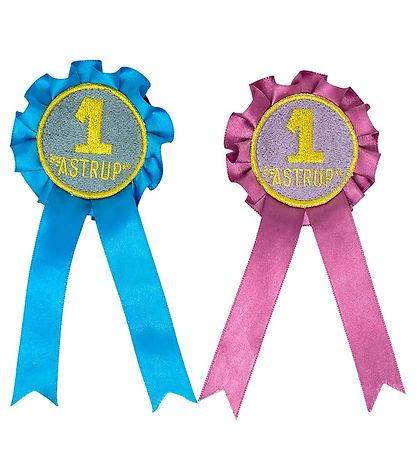 by ASTRUP Rosetten für Steckenpferd - 2er-Pack - Blau/Rosa
