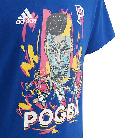 adidas Performance Stuttermabolur - Pogba - Hálfskýrt Blue