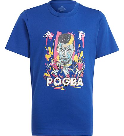 adidas Performance Stuttermabolur - Pogba - Hálfskýrt Blue