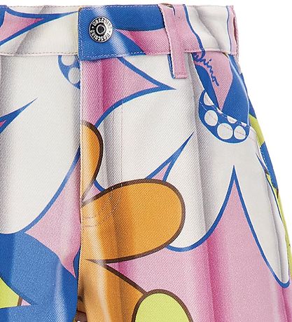 Moschino Farkkushortsit - Vaaleanpunainen/Sininen/Keltainen