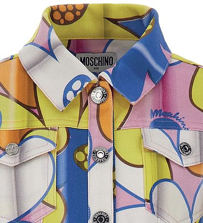 Moschino Jeansjacke - Kurz geschnitten - Pink Blumen