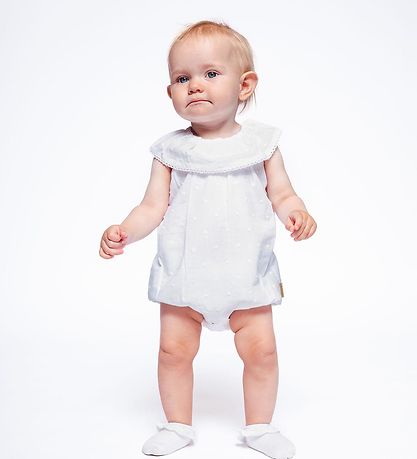 Hust and Claire Summer Romper - Magnolia - White