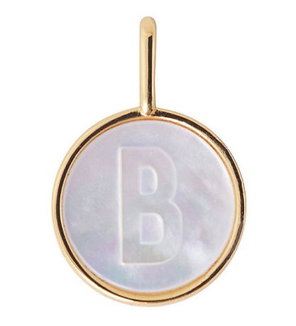 Design Letters Hanger Tot Ketting - B - Pearl Gold