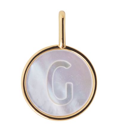 Design Letters Hanger Tot Ketting - G - Pearl Gold