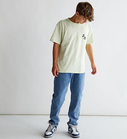 Grunt Stuttermabolur - Acorns - Light Green