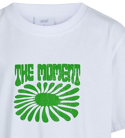 Grunt T-Shirt - Mason - Weiß m. Grün Print
