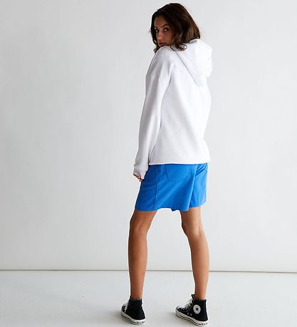 Grunt Kapuzenpullover - Kaja - Weiß m. Blau Print