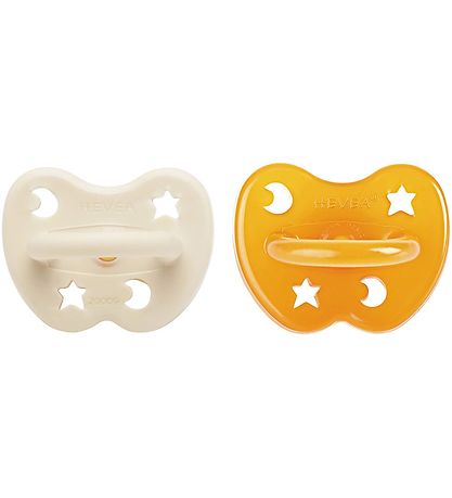 Hevea Schnuller - 3-36 Mt. - 2er-Pack - Naturgummi - Milchig Whi