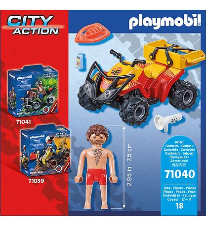 - VTT sauveteur Playmobil City Action - 71040 - 18 Parties