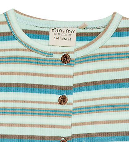 Minymo Summer Romper - Rib - Pastel Blue