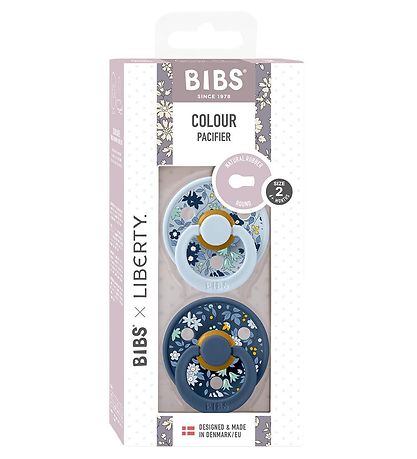 BIBS X Liberty Colour Pacifiers - 2-Pack - Size 2 - Round - Cham