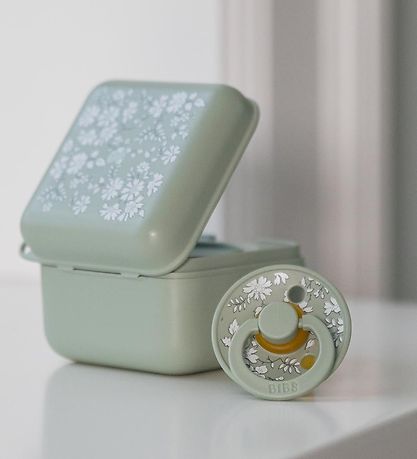 BIBS X Liberty Pacifier box - 7x5 cm - Sage