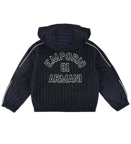 Emporio Armani Anorak Navy White Striped w. Text KW AT