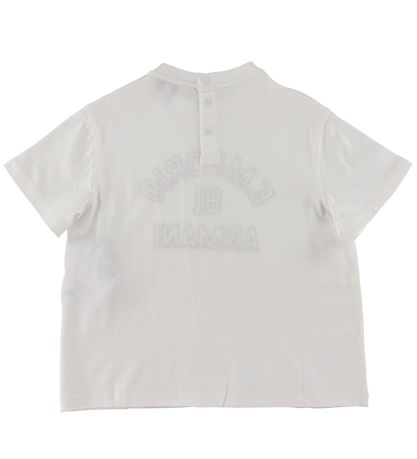 Emporio Armani Stuttermabolur - Hvítur M. Dökkblátt