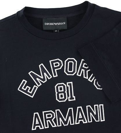 Emporio Armani T-Shirt - Marine av. Blanc