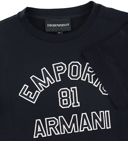 Emporio Armani Stuttermabolur - Dökkblátt M. Hvítur