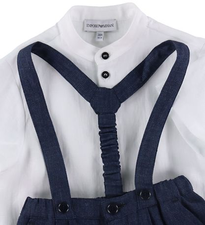 Emporio Armani Set - Hemd/Shorts - Weiß/Navy