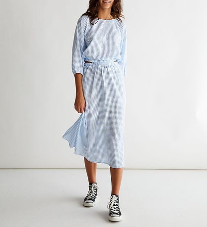 Grunt Kleid - Osgood - Weiß/Blau