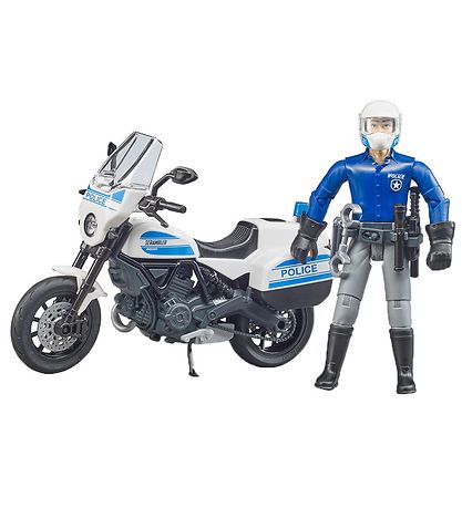 Bruder Figure av. Moto de police Ducati Scrambler - bworld - 627