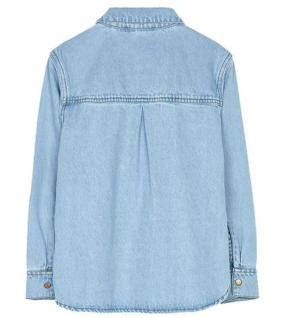 Finger In The Nose Denim Shirt - Enara - Bleached Blue
