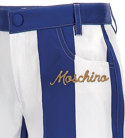 Moschino Shorts - Blå/Vit Randig