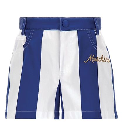 Moschino Shorts - Blå/Vit Randig