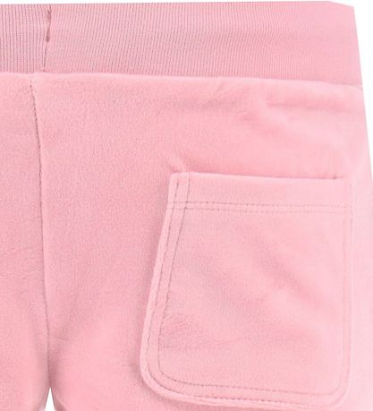 Juicy Couture Stuttbuxur - Velúr - Bleikt Nektar
