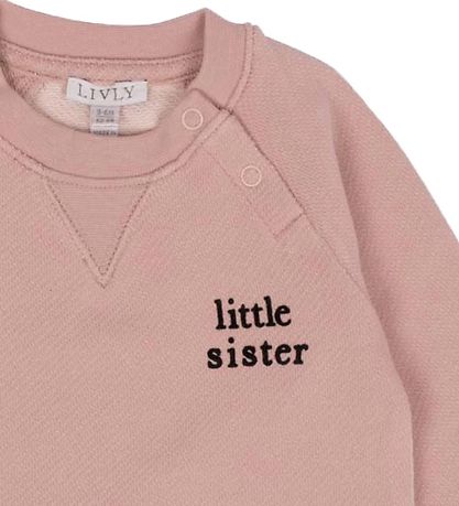 Livly Sweatshirt - Sibling - Dusty Mauve w. Little Sister