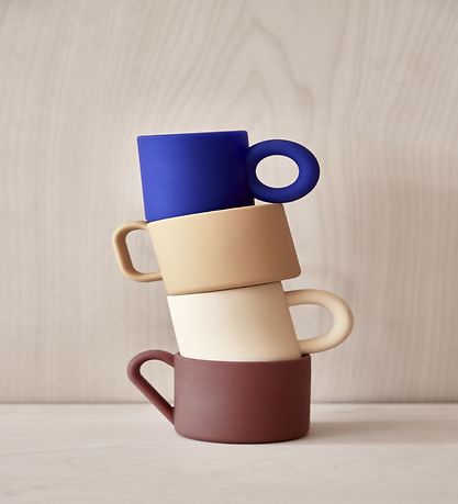 OYOY Becher - 2er-Pack - Nomu - Silikon - Vanilla/Muskat