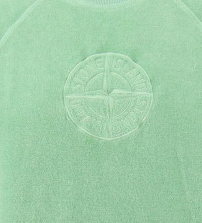 Stone Island Stuttermabolur - Terrycloth - Light Green