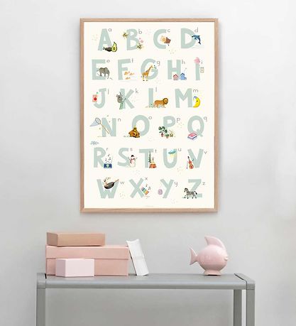 Vissevasse Poster - 30x40 - Alphabet Blue English