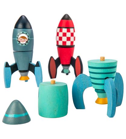 Tender Leaf Wooden Toy - Rocket set - 21 Parts