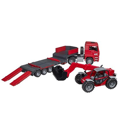 Bruder Truck - MAN TGA w. Manitou Telescopic loader - 02774