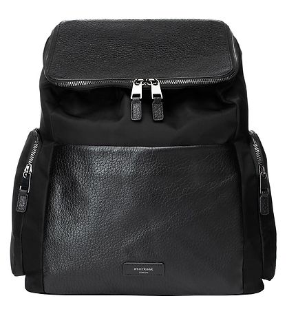 Storksak Wickeltasche - Leder - Alyssa - Black/Gunmetal