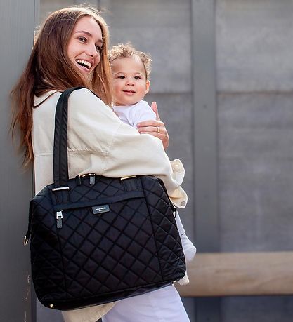 Storksak Skiptitaska - Stevie Quilt - Svart