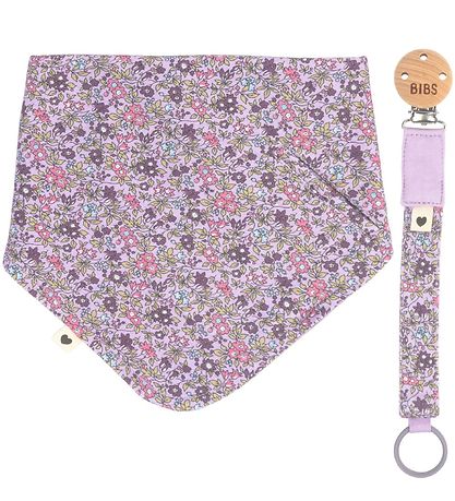 BIBS X Liberty Gift Set - Teething Bib/Pacifier Clip - Flowers -