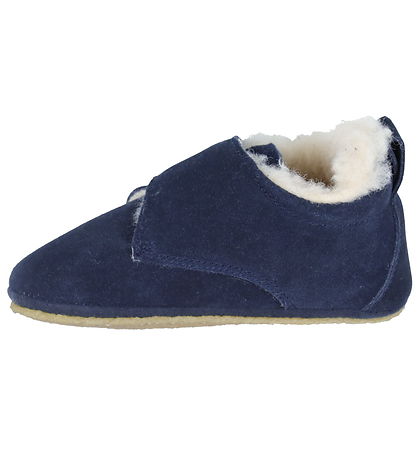 Wheat Leder-Krabbelschuhe Mit Futter - Taj - Navy