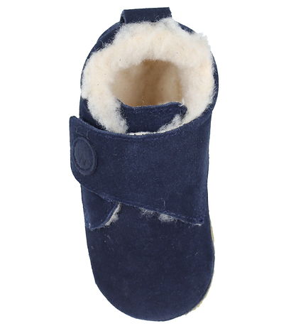 Wheat Leder-Krabbelschuhe Mit Futter - Taj - Navy