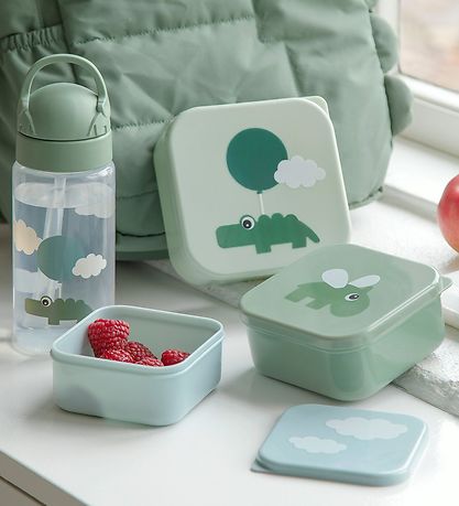 Done by Deer Snackbox - Happy Clouds - 3-Pack - Green