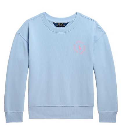 Polo Ralph Lauren Sweatshirt - Longwood - Light Blue w. Pink