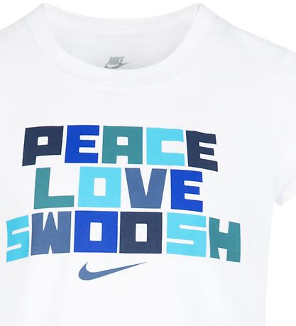 Nike Stuttermabolur - Hvítt
